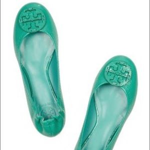 Turquoise Tory Burch Flats